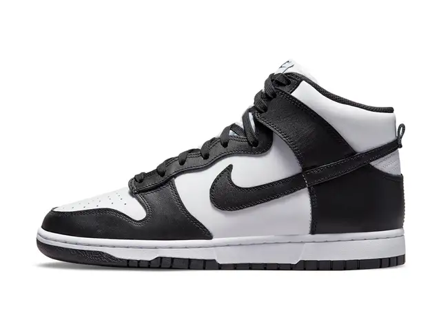 Nike Dunk High Retro in white and black with total orange detailing