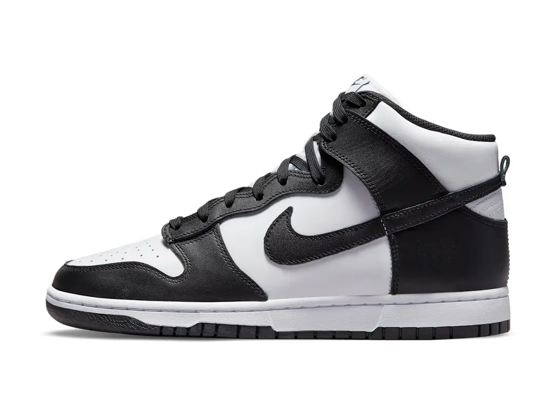 Nike Dunk High Retro in white and black with total orange detailing
