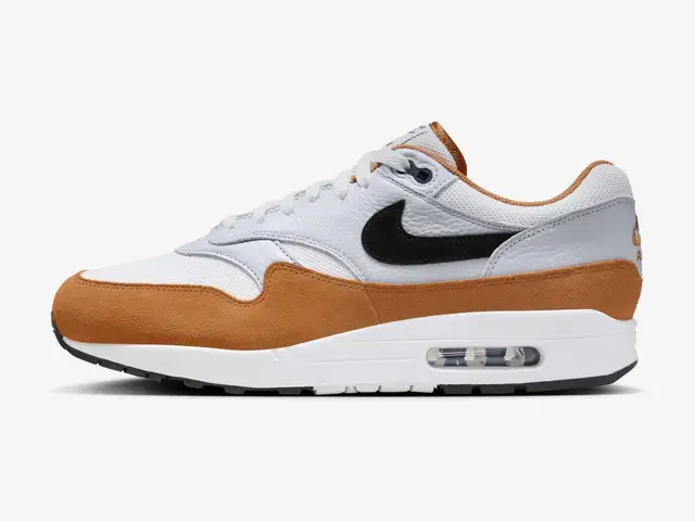 Nike Air Max 1 in white, monarch, pure platinum and black